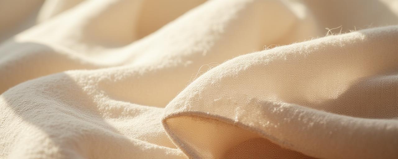 Close up of sustainable fabric textures