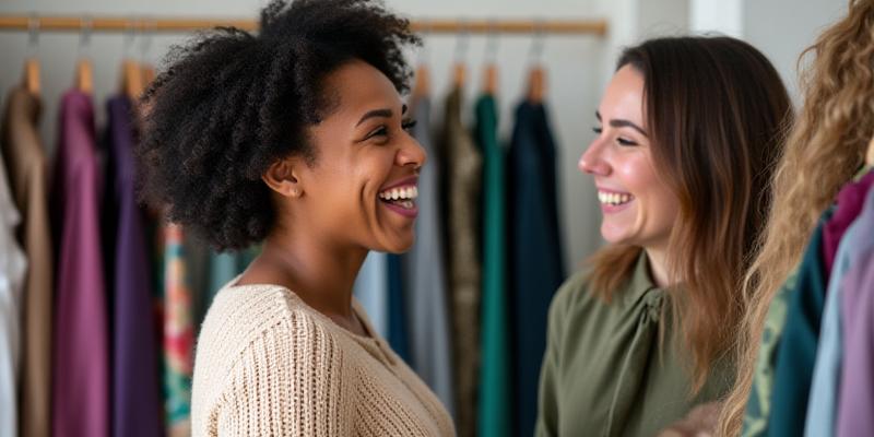 Personal styling session with fabric swatches